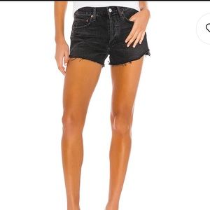 Agolde Parker Black Denim shorts